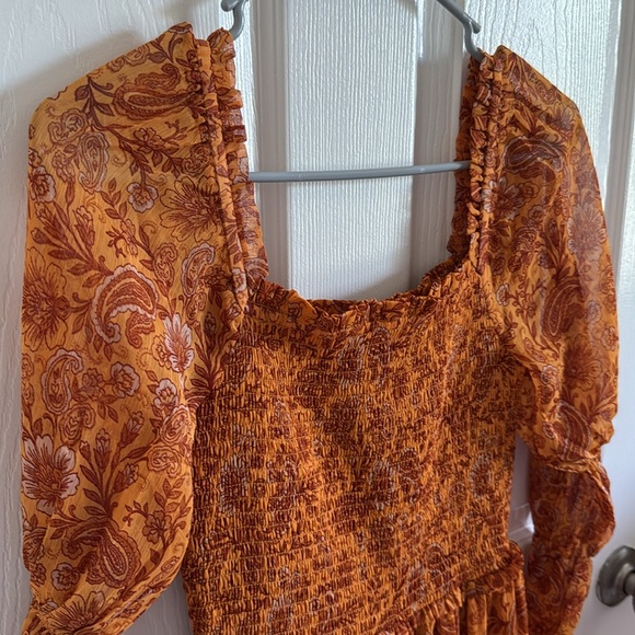 Patrons of Peace Smocked Square Neck Dress - Picture 4 of 8